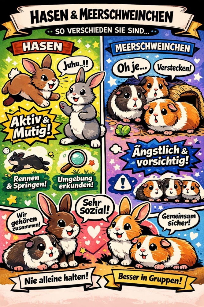 Artgerechte Haltung von Hasen und Meerschweinchen