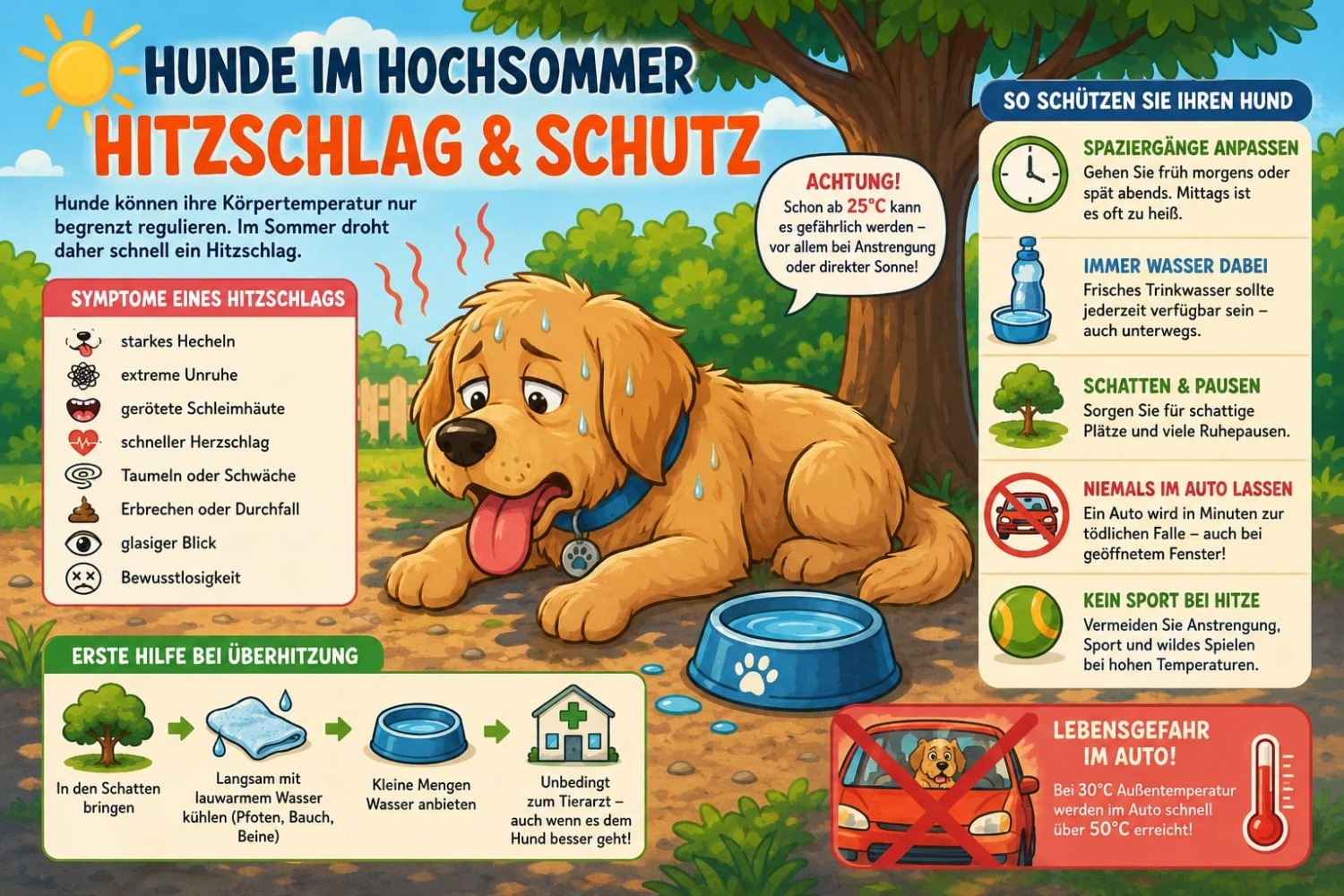 Hunde im Hochsommer